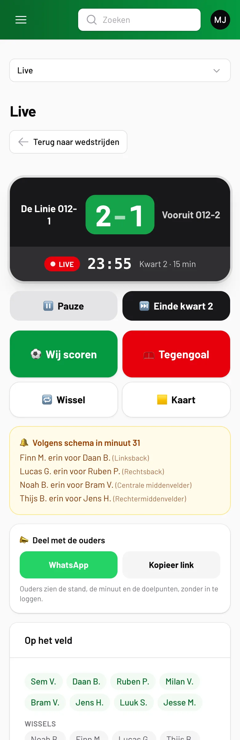 Live langs de lijn